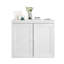Armoire de cuisine avec portes doubles, armoire à café avec tablettes réglables, buffet, armoire blanche moderne