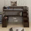 Lit mezzanine simple avec tiroirs et bureau-1988224567