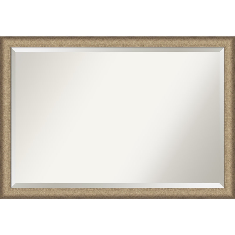 Jonnie Wall Mirror, 27" x 21", Brushed Bronze