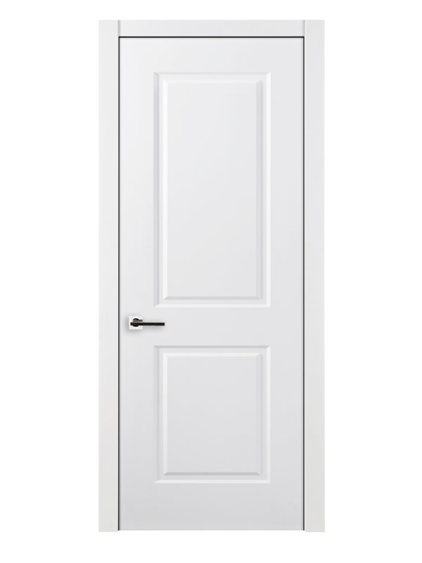 Porte intérieure traditionnelle stratifiée 2 panneaux pré-suspendu à gauche / droite, Gauche, 29,75 po x 80 po 