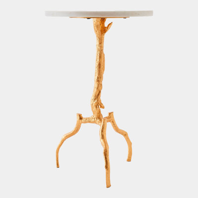 3 Legged Twig Marble End Table
