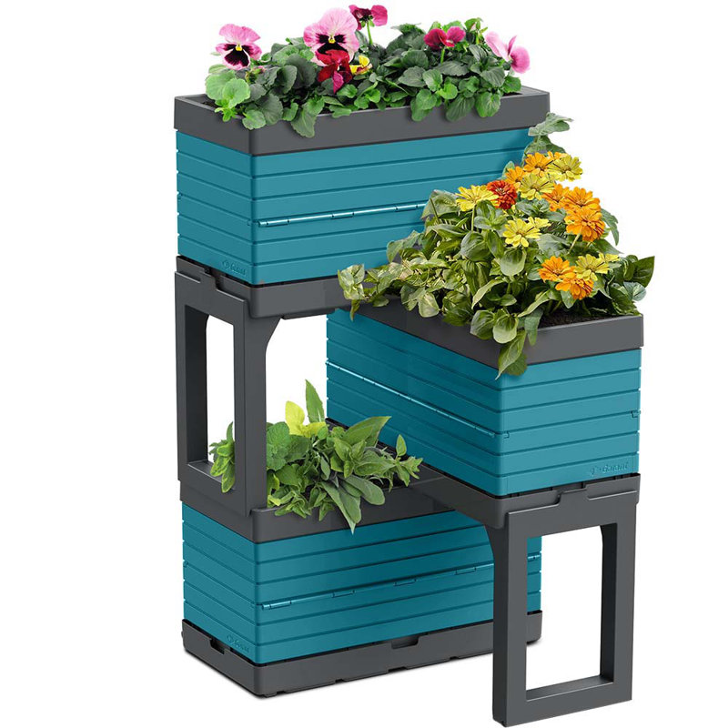 Elevated Planter, Teal