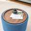Repose-pieds rembourré en lin bleu, conception gigogne 2 en 1 pour l'espace, 41 fonctions comme tabouret de pieds, table basse, banc et rangement, cadre et mousse haute, mousse compacte facile d'entretien