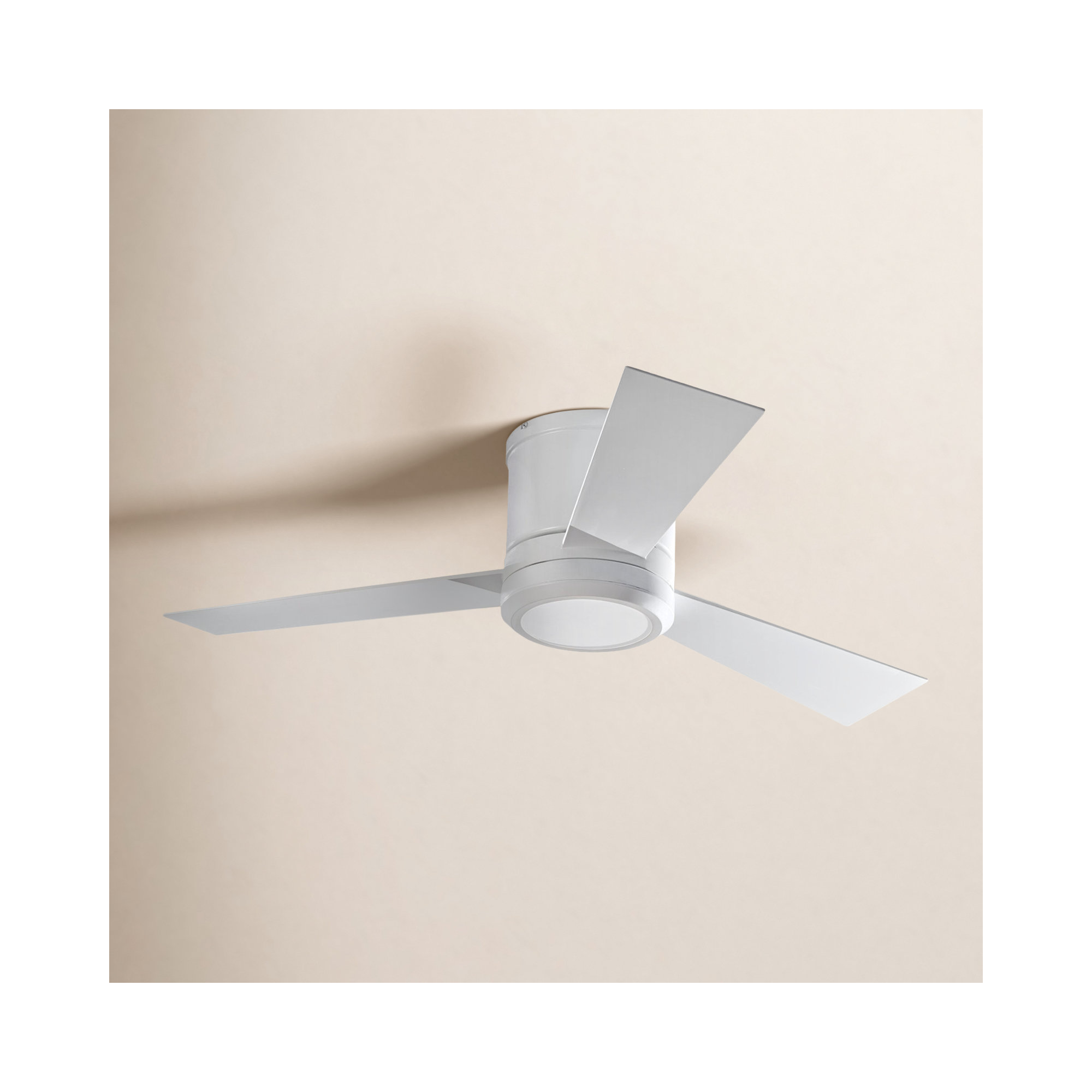 Rodrick 3 Blade Ceiling Fan with LED Light Kit, Matte White, 42 inches