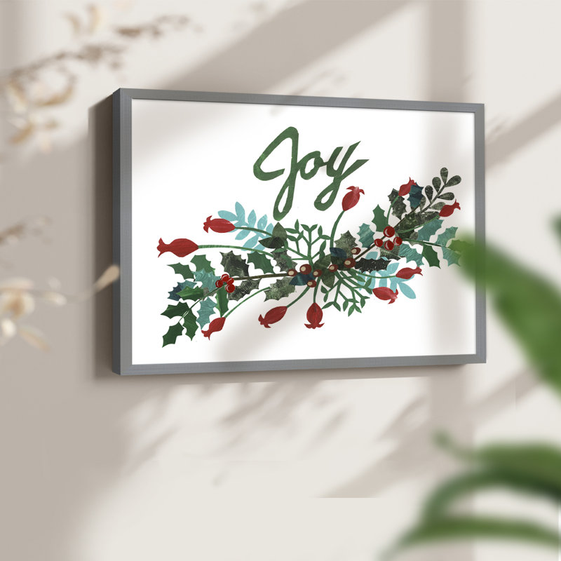 «Cut Wreath Christmas I», reproduction encadrée, H 22 po x l 28 po, Gris