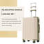 Ensemble de 3 valises extensibles en ABS rigide à double pivot, ensemble de bagages de voyage avec serrure TSA (20/24/28 pouces, blanc-vert)-129239583