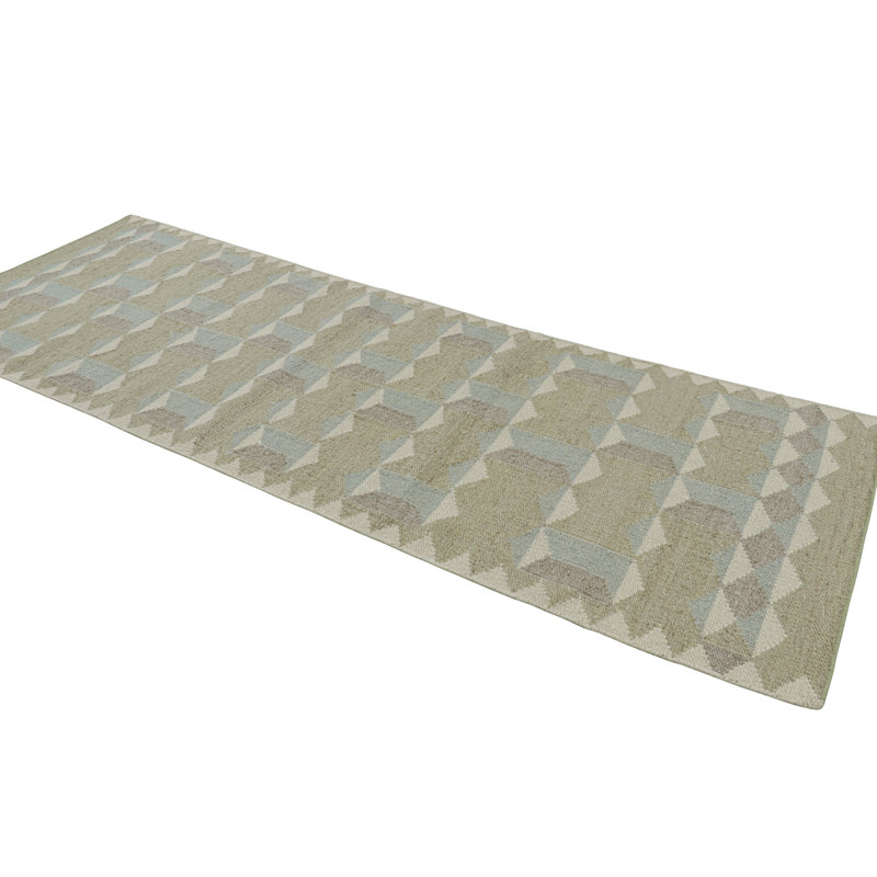 Scandinavian Wool Geometric Area Rug, Runner 2'6" x 10'
