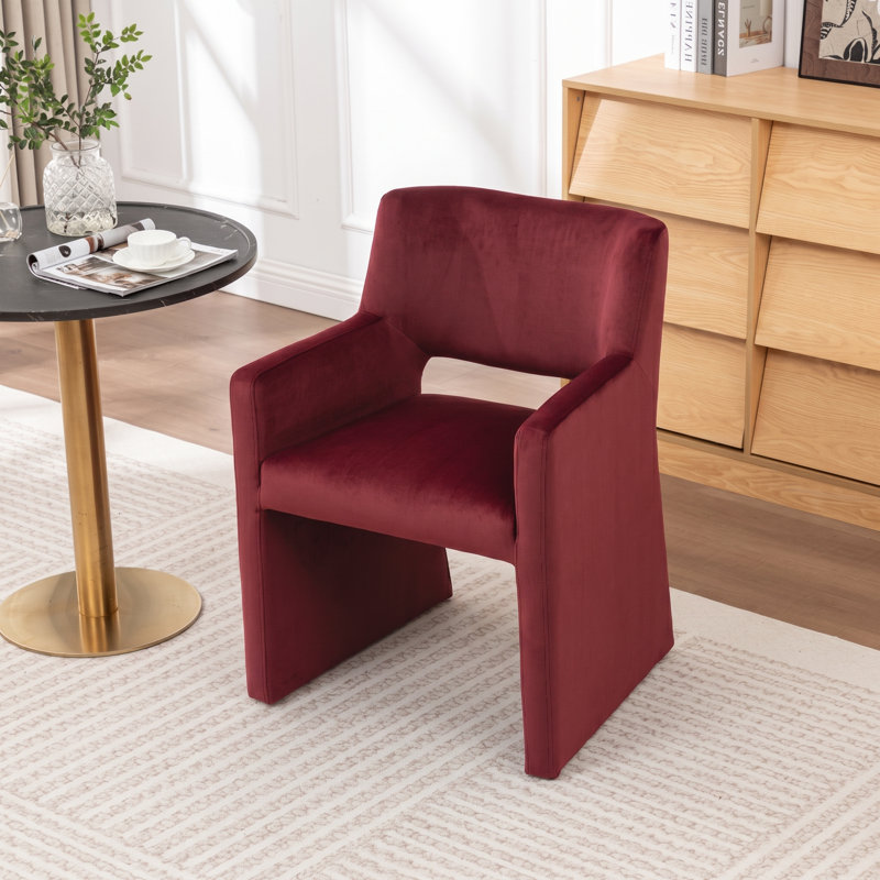 Chaise de salle à manger rembourrée Noah, Rouge