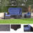 Convertible Patio Sofa Set with Lifting Table