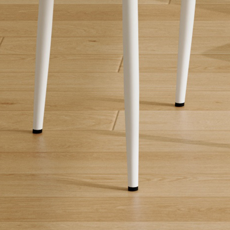 Dining Table Set With Armless Chairs.The Backrest Of The Dining Chair Is Designed With Multiple Vertical Stripes., 5