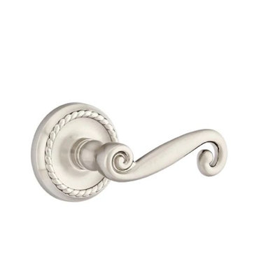 Emtek Passage Interior Mortise w/ Rope Rosette & Rustic Lever