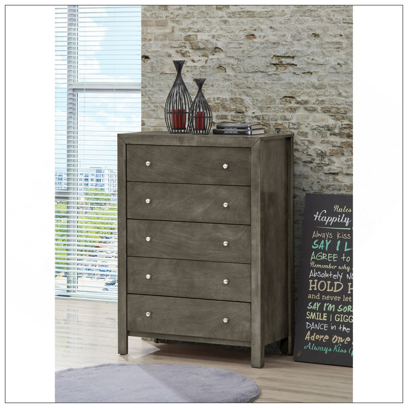 Elegant Transitional Storage Chest In Gray