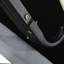 Lit plateforme simple tapissier avec système de rangement hydraulique, gris