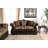 Ailia Chenille Rolled Arm Sofa-1396818605