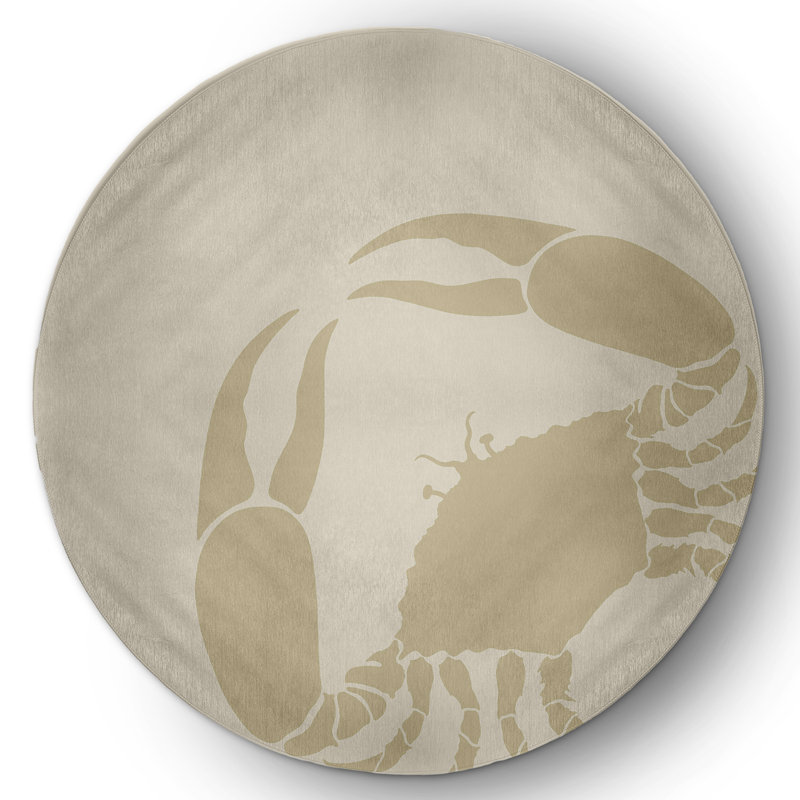 Tapis taupe Marka, Rond 5 pi