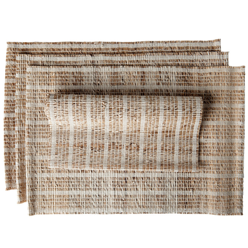 Plant Fiber Plaid Rectangle Placemat