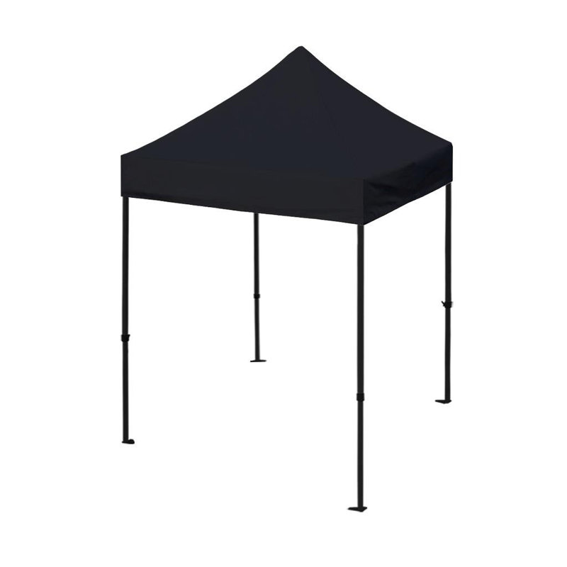 Auvent en acier Amaziyah, 5 pi x 5 pi, Noir