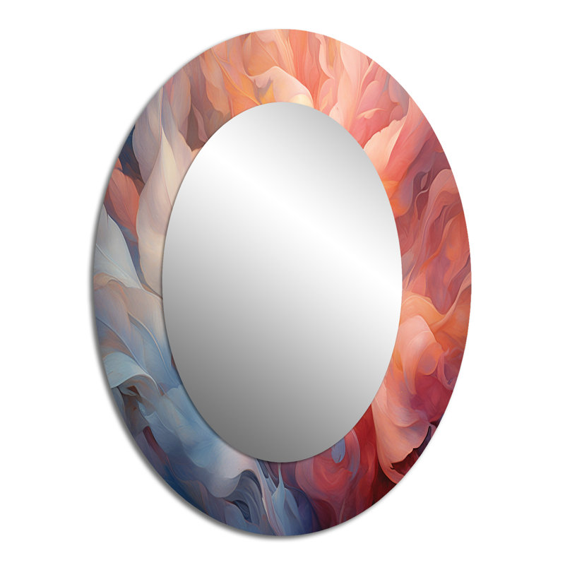 Miroir mural Peach Blue Rose Reverie I, 40 po x 30 po