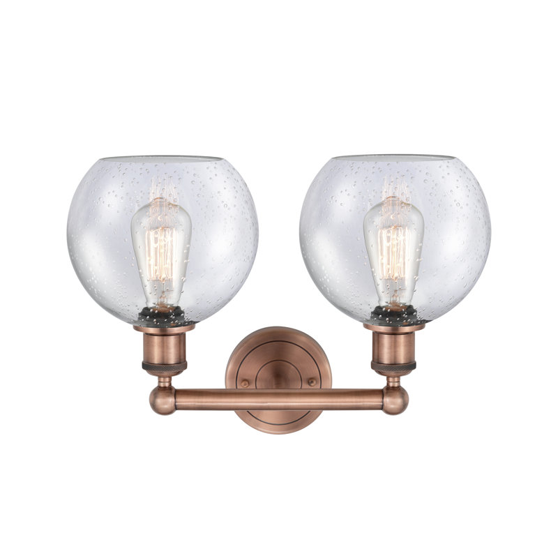 Éclairage pour meuble-lavabo à 2 lumières à intensité variable Ellington, Cuivre antique