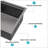 Gunmetal Black Workstation Kitchen Sink - 30x18x10 Inch Single Bowl, 16 Gauge Stainless Steel with Nano Finish and Accessories