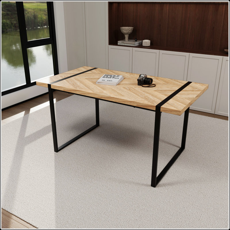 Modern Minimalist MDF Wood Colour Desktop, Legs, Small Sized Dining Table, Computer Desk, Office Desk