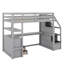 Lit mezzanine simple avec bureau et tablettes-1499608166