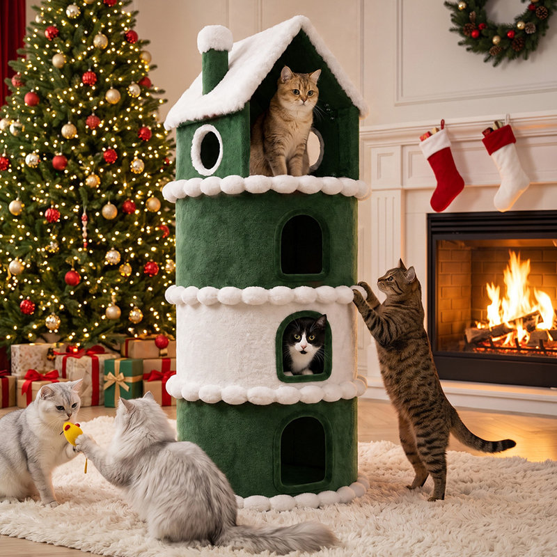 148 cm H Cat Tree / Condo, Green