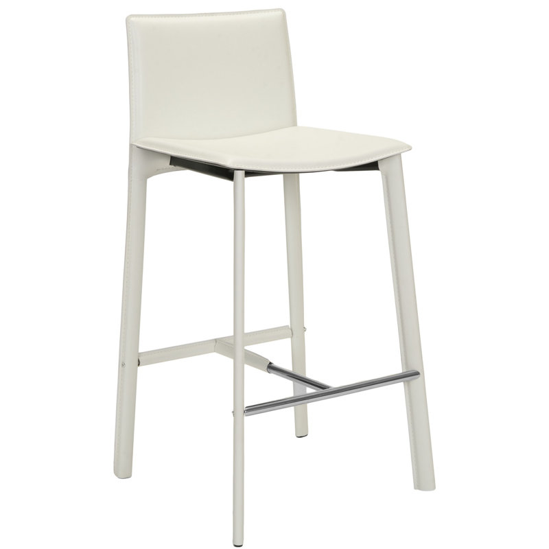 Tabouret de comptoir et de bar Anjail, Tabouret de bar (siège d’une hauteur de 30 po), Blanc