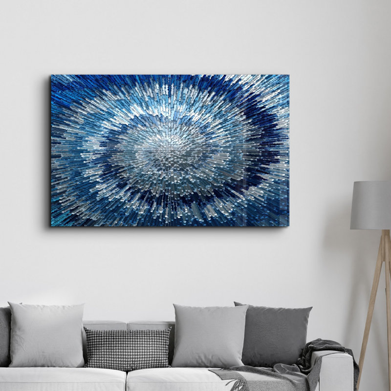 Élégante peinture murale en verre trempé de 13,8 po x 21,7 po | 100% verre trempé, épaisseur: 0,16 pouce | Imprimé UV pour des couleurs éclatantes | Parfait pour la décoration intérieure, le salon et les espaces de bureau