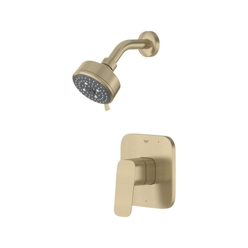 Cubeo Pressure Balance Valve Shower Trim Kit, GROHE BRUSHED NICKEL