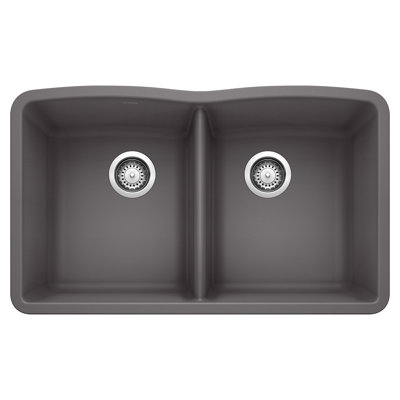 Diamond SILGRANIT 32" L x 19.36" W Double Basin Undermount Kitchen Sink
