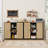 Kainaat 31.7'' Tall Floor Storage Cabinet,Bathroom Storage Cabinet with 2 Doors and 2 Open Shelves-1662971923