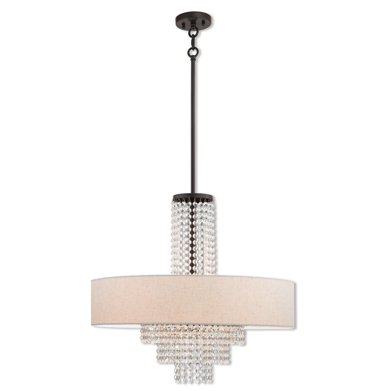 Claudelle Unique / Statement Drum Chandelier, 27.5" H x 25" W x 25" D