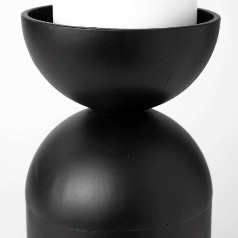 Bougeoir de table en métal Alex, H 13,4 po x l 4,5 po x P 4,5 po