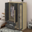  Armoire-penderie en bois à 3 portes avec 2 tiroirs Bim-106601786