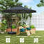 Outsunny 3 m Garden Cantilever Parasol w/ Fillable Base up to 90kg, Grey