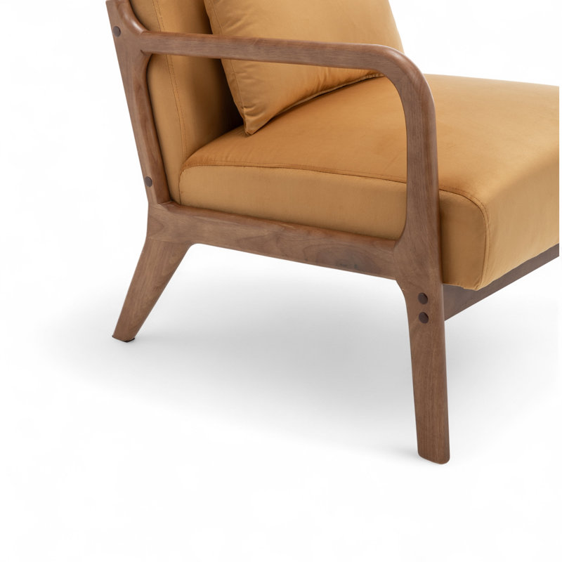 Alisija Upholstered Armchair, Yellow Velvet