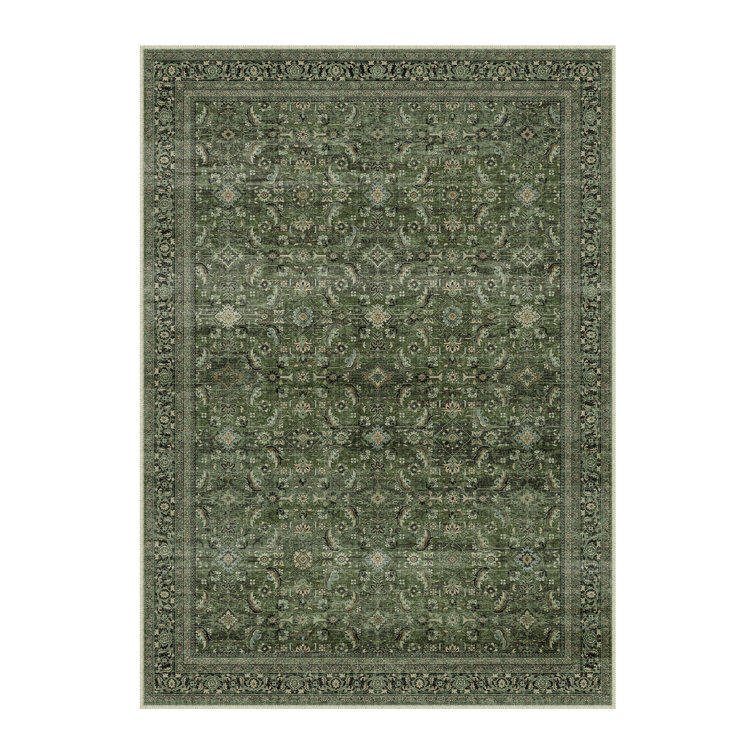 Vintage Oriental Area Rug in Green