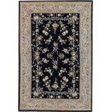 Hand-Knotted High-Quality Wine and Black Area Rug