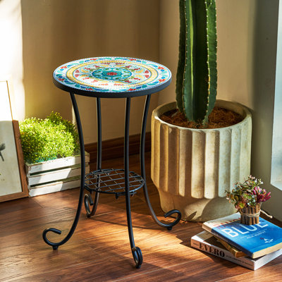 Fenske Patio Side Table with Shelf