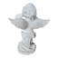 Hear No Evil Winged Statue chouette sculpture de jardin à l'épreuve des intempéries pour la cour extérieure de patio et la tablette intérieure