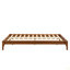Structure de lit plateforme en bois de bambou sec de taille grand 12 po, avec support de lattes de bois, aucun sommier requis, assemblage facile-142460182-142460183
