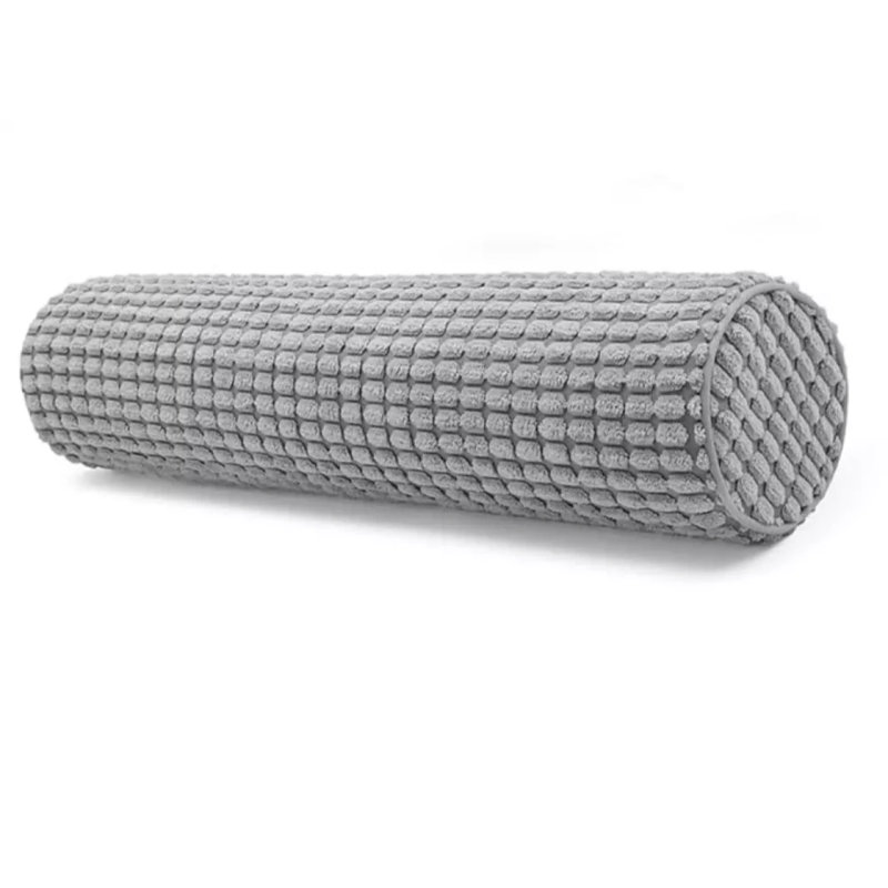 Oreiller cylindrique en mousse à mémoire de forme, Gris