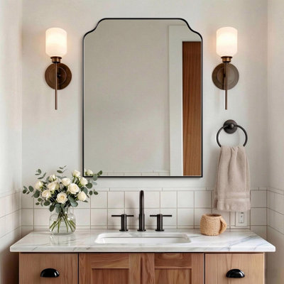 Miroir de salle de bain Modern Cadre en acier inoxydable