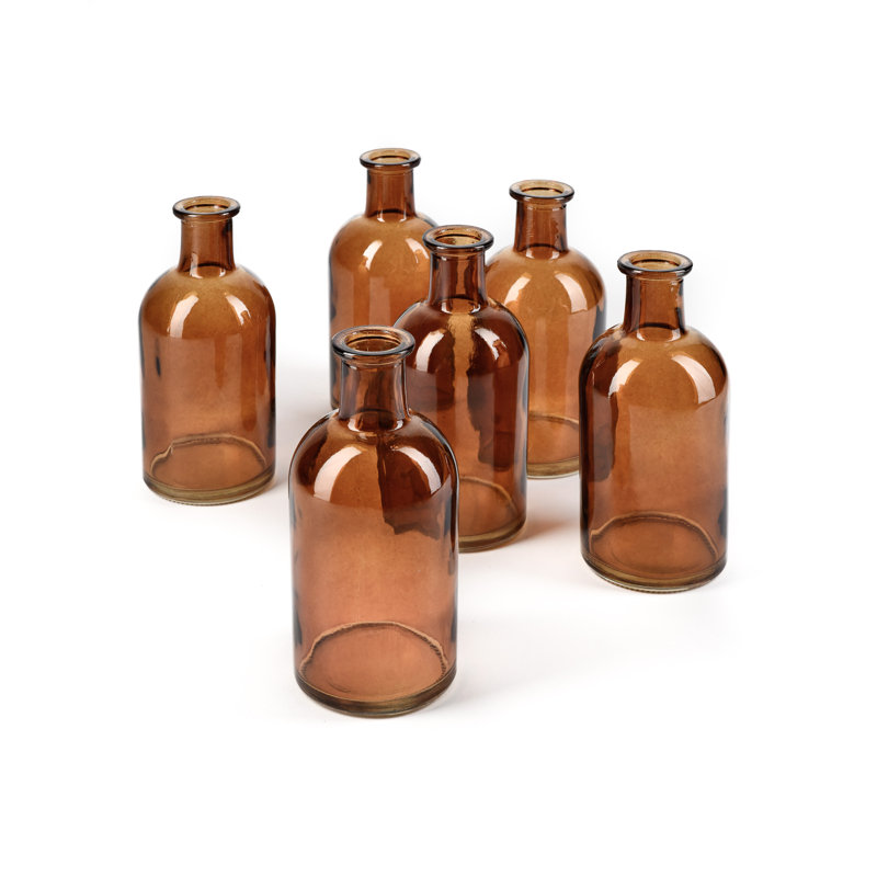 Veatch Glass Table Vase, Amber