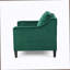 Fauteuil club en velours vert-1256224395