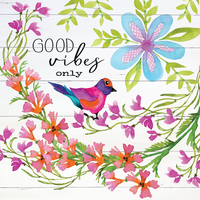 Good Vibes seulement - Peinture, H 12 po x l 12 po, Non, Toile tendue