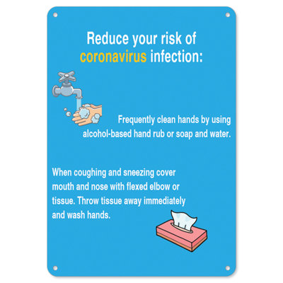 Reduce Your Risk Aluminum Sign 12 x 18