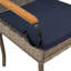  4 chaises de jardin en rotin gris et bleu marine et acacia-24154207-24154206