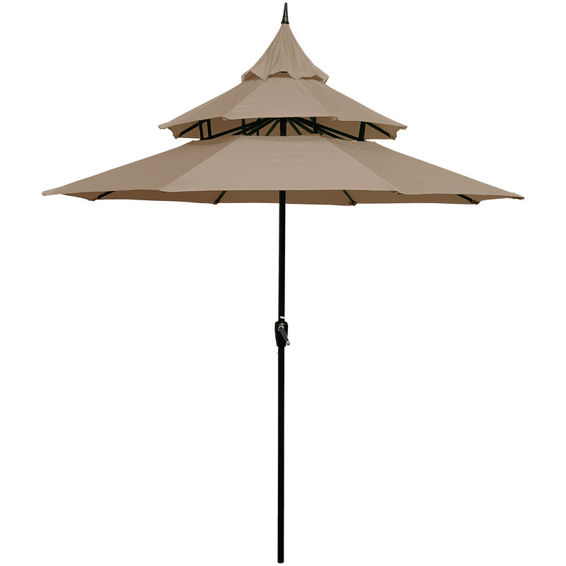 Parasol de marché 9 pi Iyanna, Brun clair
